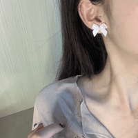 Thumbnail for Sweet Pink Ribbon Bowknot Earrings - ArtGalleryZen