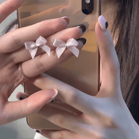 Thumbnail for Sweet Pink Ribbon Bowknot Earrings - ArtGalleryZen