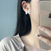 Thumbnail for Sweet Pink Ribbon Bowknot Earrings - ArtGalleryZen