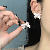 Thumbnail for Sweet Pink Ribbon Bowknot Earrings - ArtGalleryZen