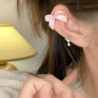 Thumbnail for Sweet Pink Ribbon Bowknot Earrings