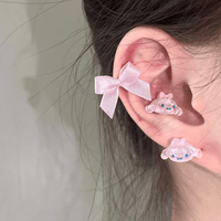 Thumbnail for Sweet Pink Ribbon Bowknot Earrings