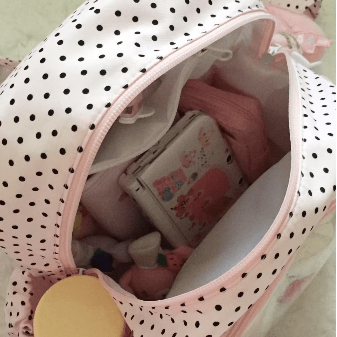 Sweet Polka Dots Angel Kpop Fan Display Backpack - ArtGalleryZen