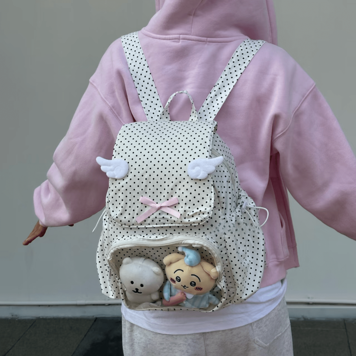 k idols wwith mini backpacks at airport ArtGalleryZen Online Store