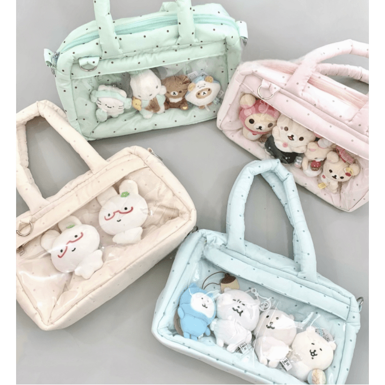 Sweet Polka Dots Cloud Kpop Fan Display Shoulder Crossbody Bag - ArtGalleryZen