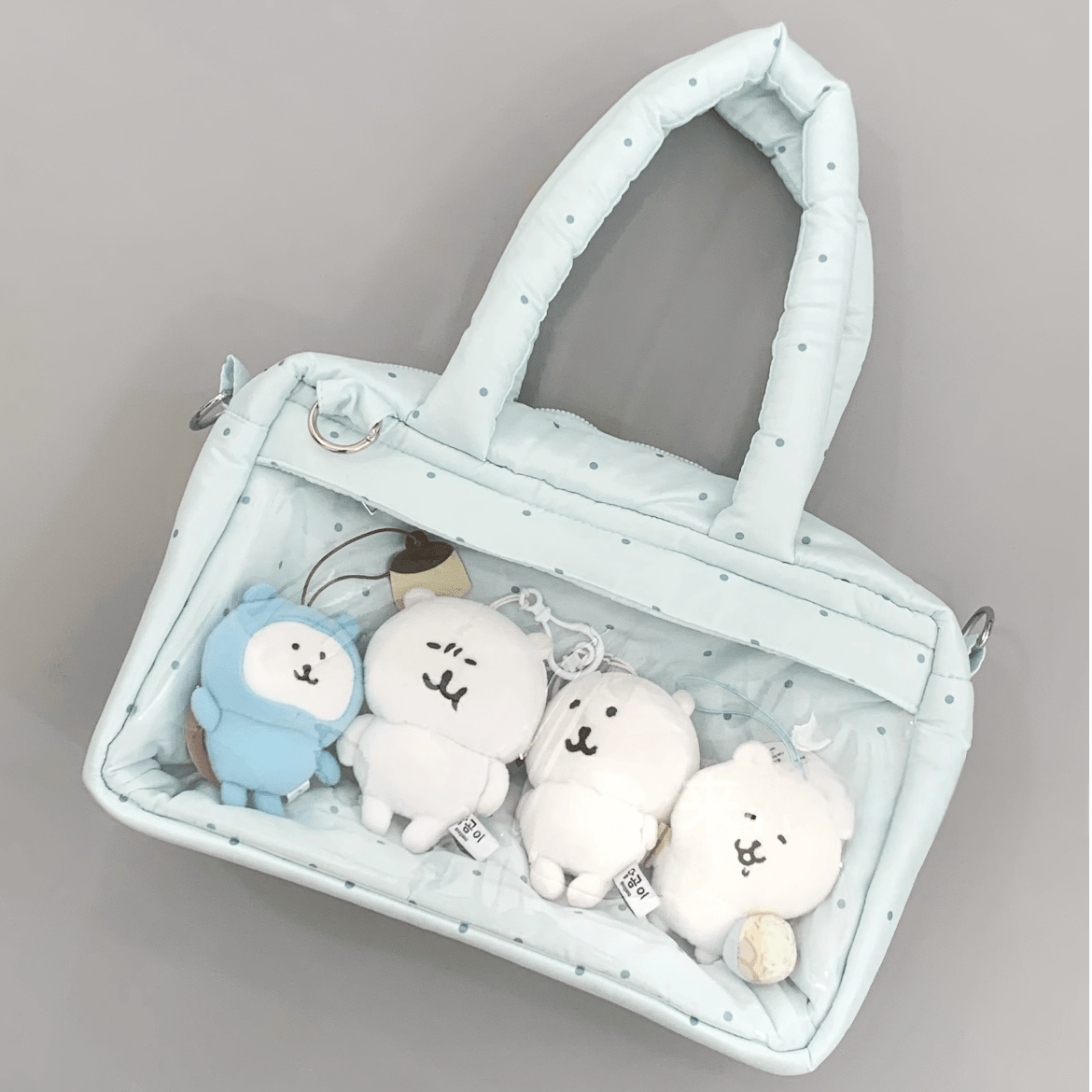 Sweet Polka Dots Cloud Kpop Fan Display Shoulder Crossbody Bag - ArtGalleryZen