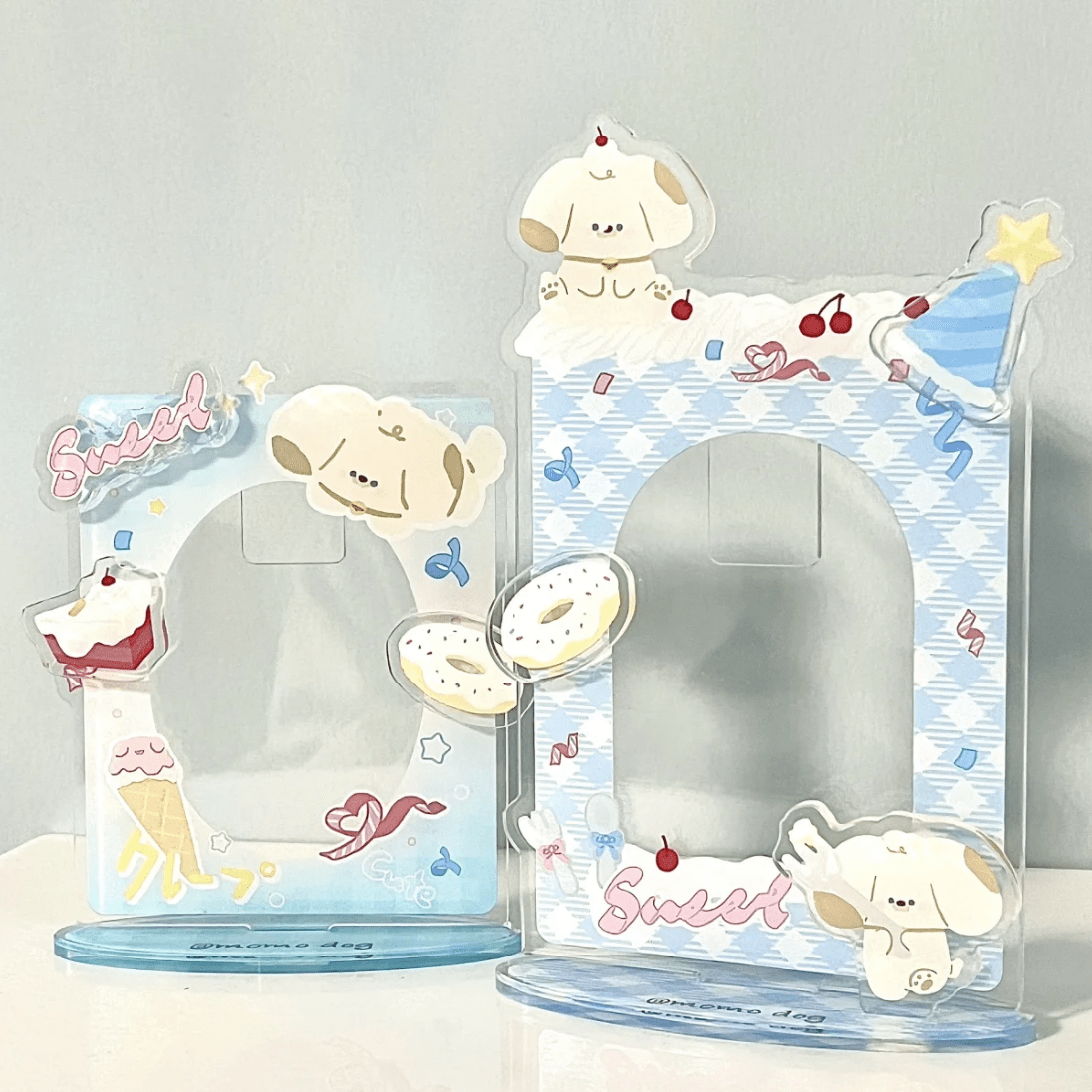 Sweet Puppy Donut Kpop Acrylic Photocard Holder - ArtGalleryZen