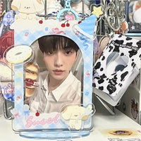 Thumbnail for Sweet Puppy Donut Kpop Acrylic Photocard Holder - ArtGalleryZen