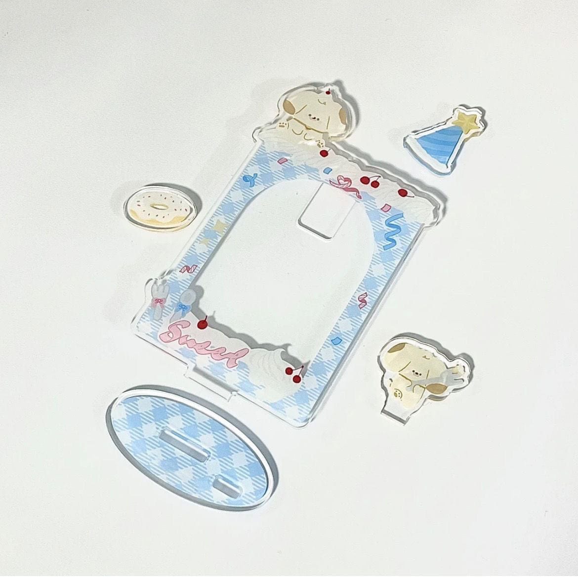 Sweet Puppy Donut Kpop Acrylic Photocard Holder - ArtGalleryZen
