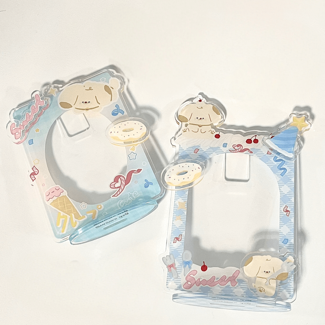 Sweet Puppy Donut Kpop Acrylic Photocard Holder - ArtGalleryZen
