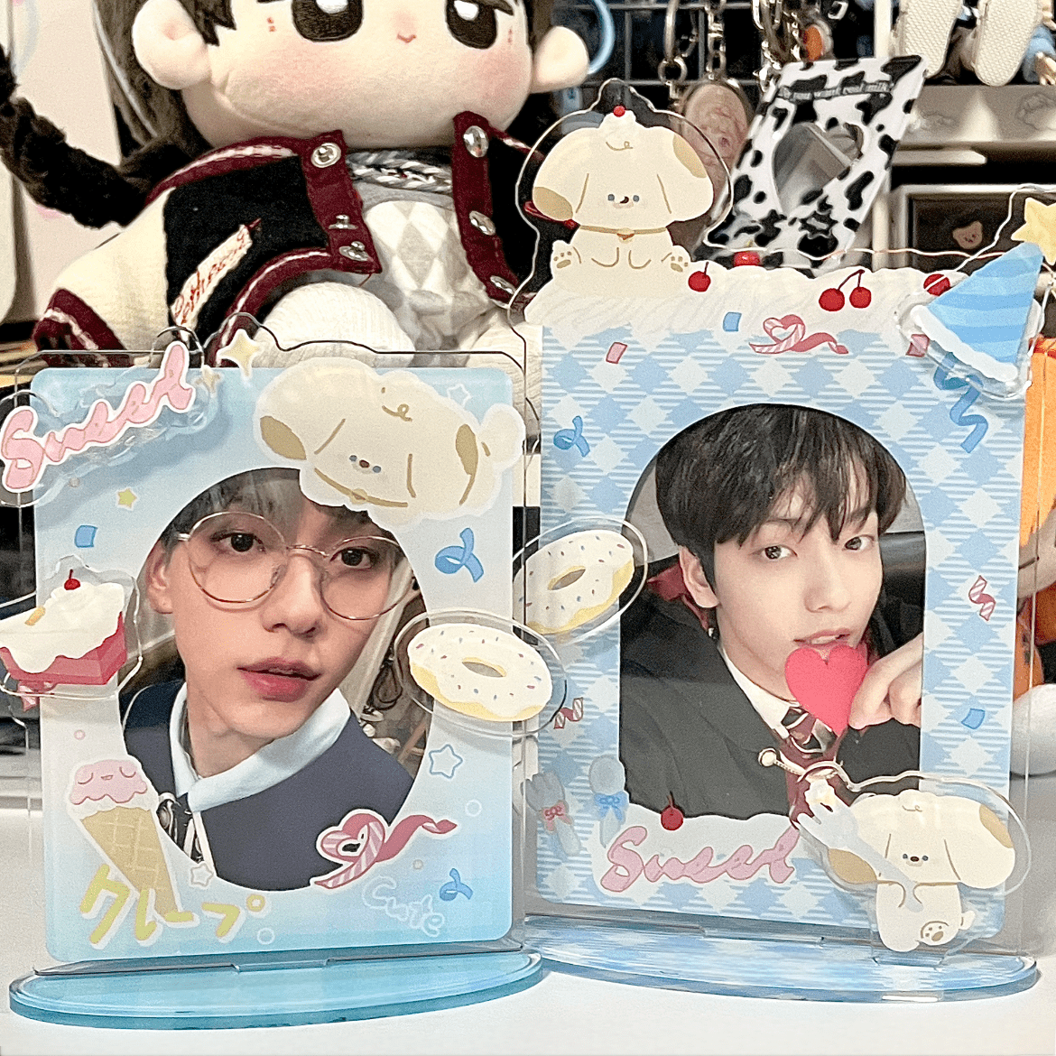 Sweet Puppy Donut Kpop Acrylic Photocard Holder