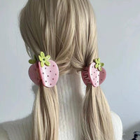 Thumbnail for Sweet Rhinestone Inlaid Strawberry Hair Claw Clip - ArtGalleryZen
