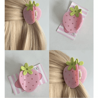 Thumbnail for Sweet Rhinestone Inlaid Strawberry Hair Claw Clip - ArtGalleryZen