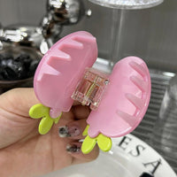 Thumbnail for Sweet Rhinestone Inlaid Strawberry Hair Claw Clip - ArtGalleryZen