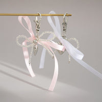 Thumbnail for Sweet Ribbon Bowknot Heart Charm Seed Beaded Keychain Set - ArtGalleryZen