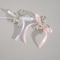 Thumbnail for Sweet Ribbon Bowknot Heart Charm Seed Beaded Keychain Set - ArtGalleryZen