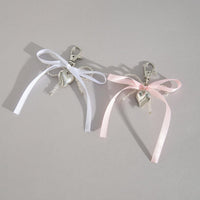 Thumbnail for Sweet Ribbon Bowknot Heart Charm Seed Beaded Keychain Set - ArtGalleryZen