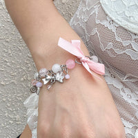 Thumbnail for Sweet Ribbon Bowknot Star Charm Crystal Chain Bracelet - ArtGalleryZen