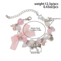 Thumbnail for Sweet Ribbon Bowknot Star Charm Crystal Chain Bracelet - ArtGalleryZen