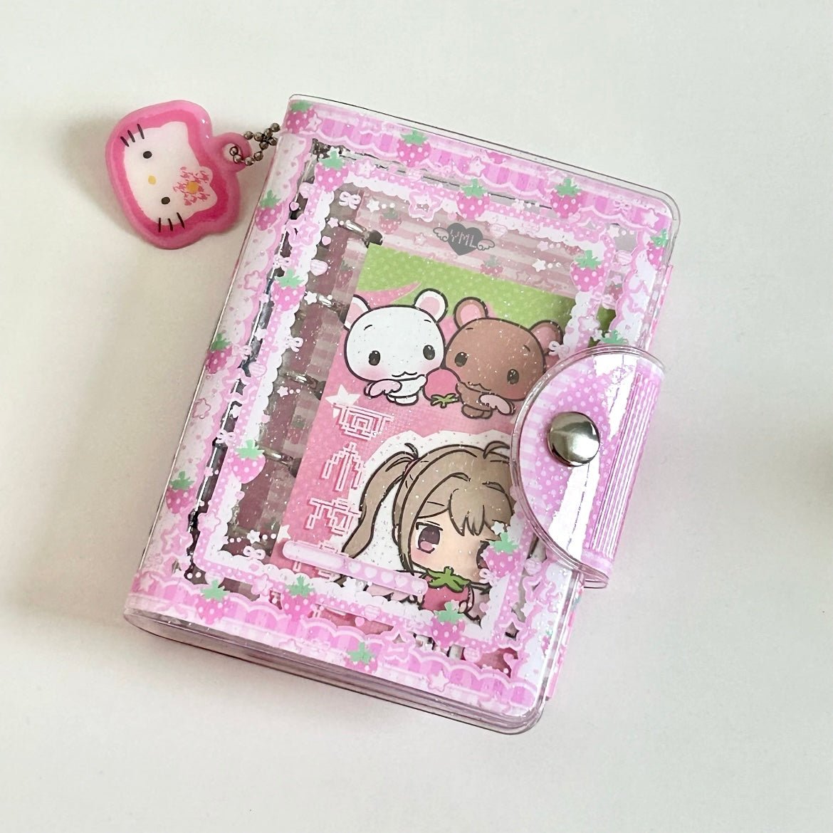 Sweet Strawberry Bowknot M5 PVC Binder Cover - ArtGalleryZen