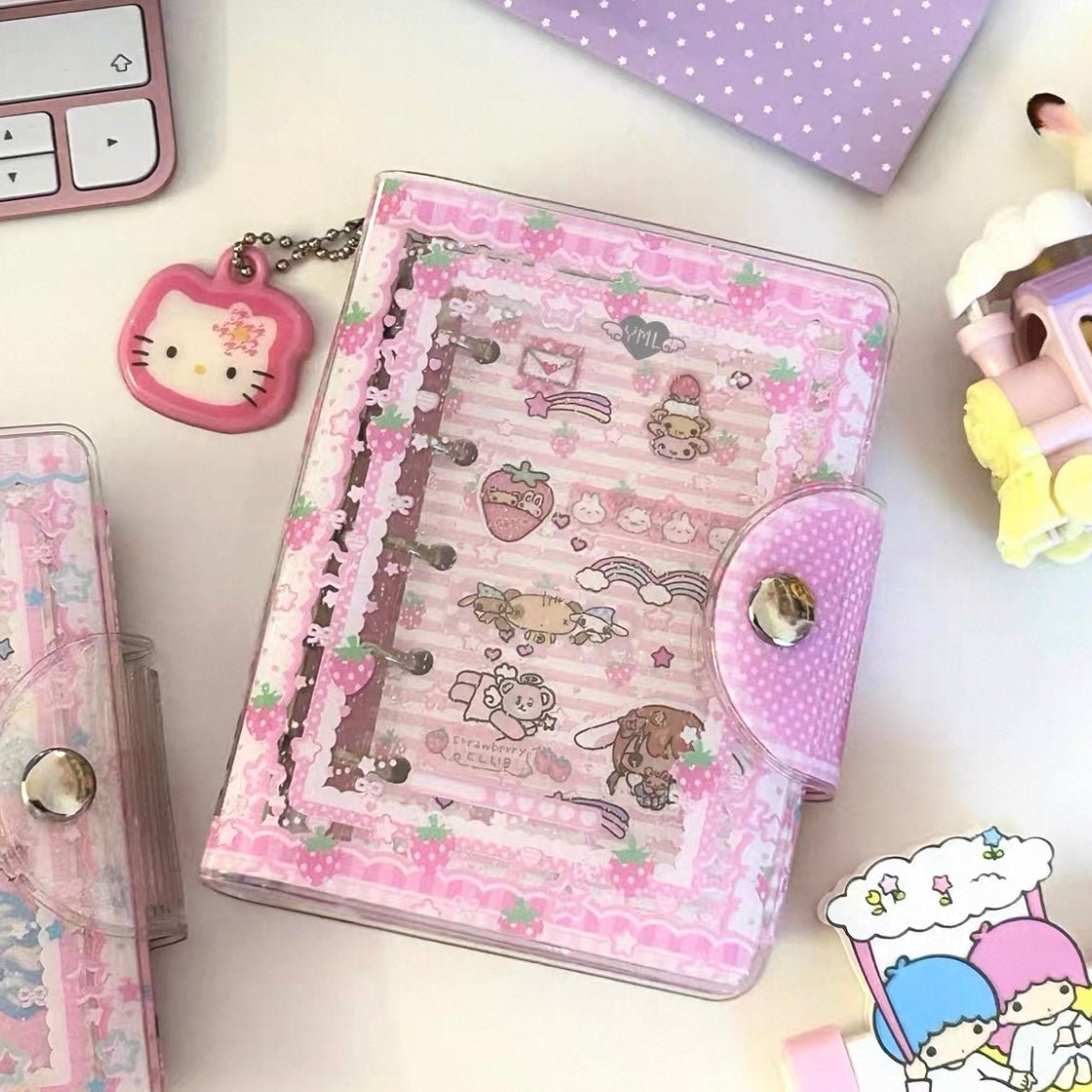 Sweet Strawberry Bowknot M5 PVC Binder Cover - ArtGalleryZen