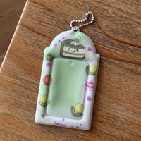 Thumbnail for Sweet Strawberry Cake Pudding Kpop Keychain Photocard Holder - ArtGalleryZen