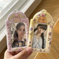 Thumbnail for Sweet Strawberry Cake Pudding Kpop Keychain Photocard Holder - ArtGalleryZen