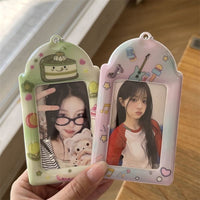 Thumbnail for Sweet Strawberry Cake Pudding Kpop Keychain Photocard Holder - ArtGalleryZen