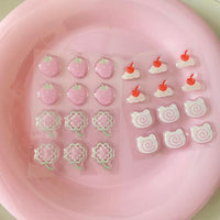 Thumbnail for Sweet Strawberry Clover Cream Narutomaki Crystal 3D DIY Decoration Stickers