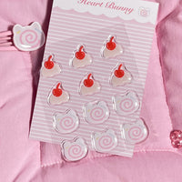 Thumbnail for Sweet Strawberry Clover Cream Narutomaki Crystal 3D DIY Decoration Stickers