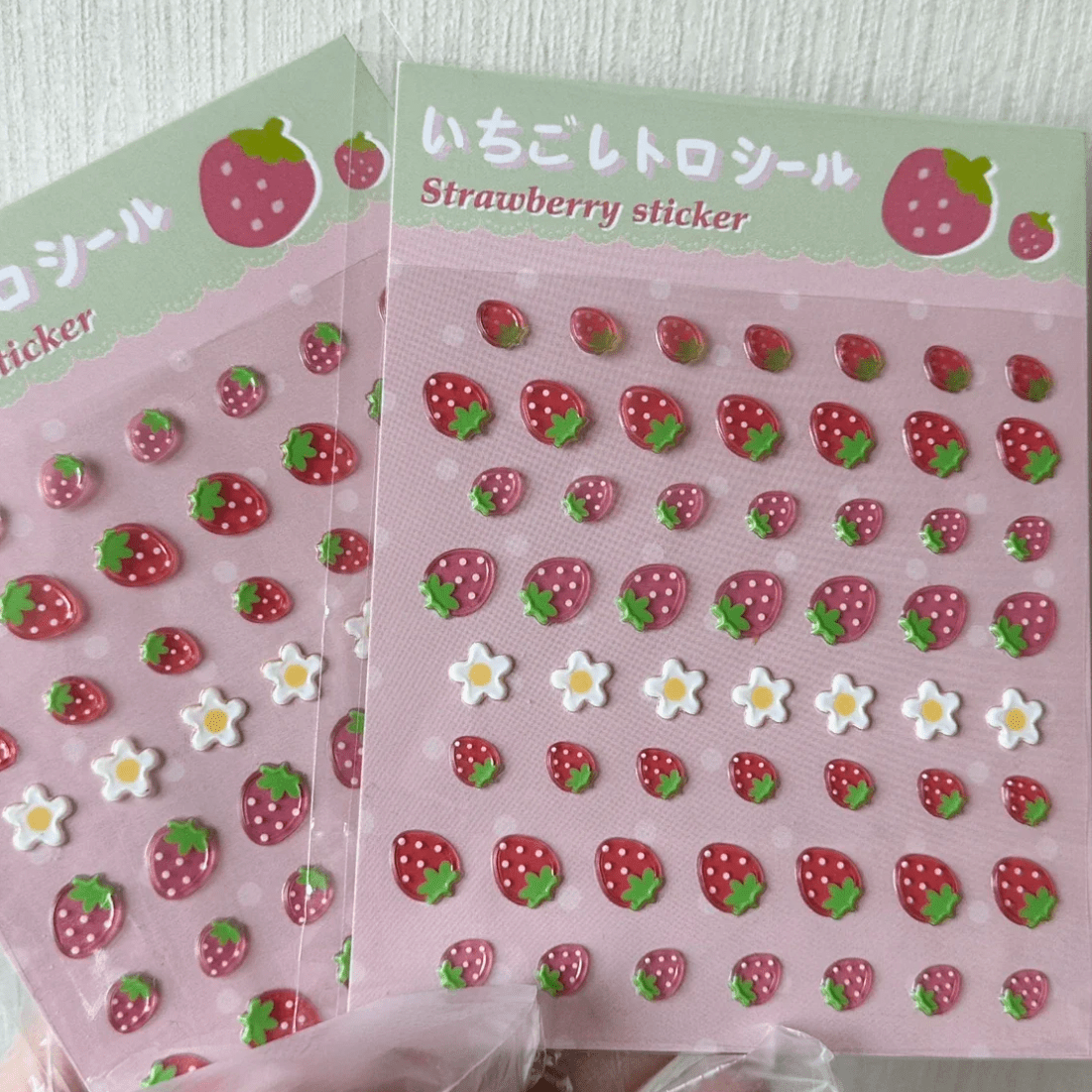 Sweet Strawberry Crystal 3D DIY Decoration Stickers - ArtGalleryZen