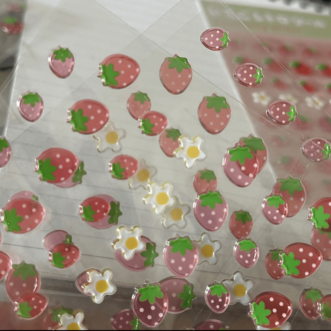 Sweet Strawberry Crystal 3D DIY Decoration Stickers - ArtGalleryZen
