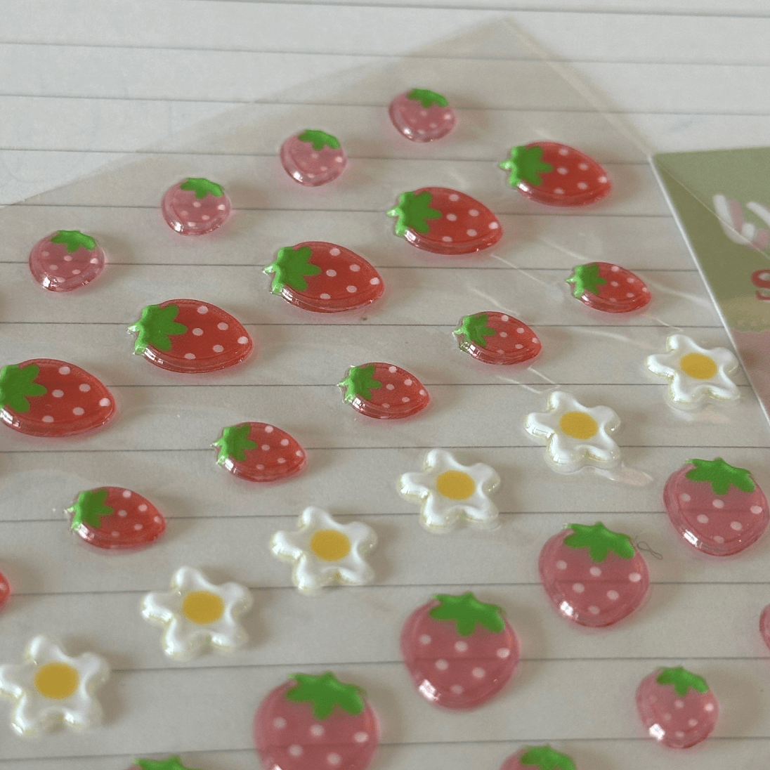 Sweet Strawberry Crystal 3D DIY Decoration Stickers - ArtGalleryZen