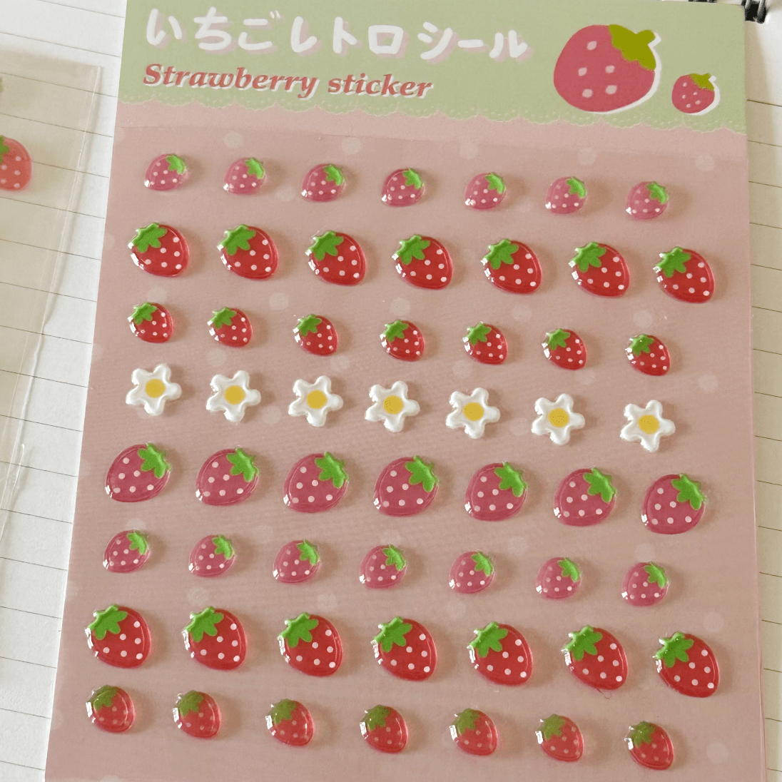 Sweet Strawberry Crystal 3D DIY Decoration Stickers - ArtGalleryZen