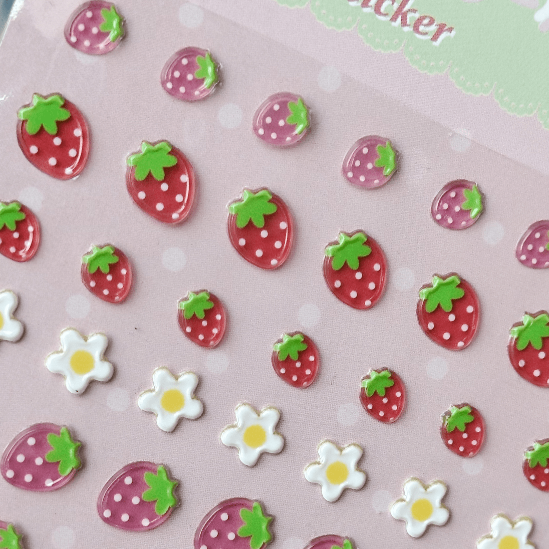 Sweet Strawberry Crystal 3D DIY Decoration Stickers - ArtGalleryZen