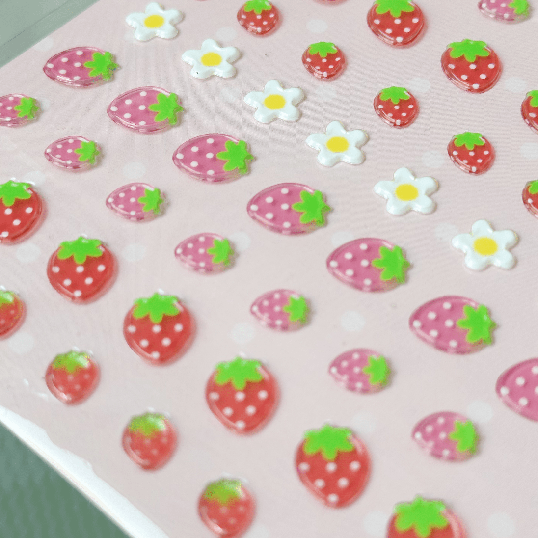 Sweet Strawberry Crystal 3D DIY Decoration Stickers - ArtGalleryZen