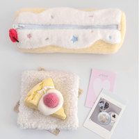 Thumbnail for Sweet Strawberry Roll Cake Plush Pencil Case - ArtGalleryZen