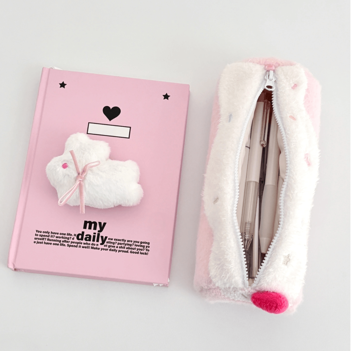 Sweet Strawberry Roll Cake Plush Pencil Case - ArtGalleryZen