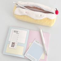 Thumbnail for Sweet Strawberry Roll Cake Plush Pencil Case - ArtGalleryZen