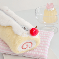Thumbnail for Sweet Strawberry Roll Cake Plush Pencil Case - ArtGalleryZen