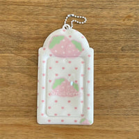 Thumbnail for Sweet Sugarbunnies Strawberry Kpop Keychain Photocard Holder - ArtGalleryZen