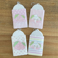 Thumbnail for Sweet Sugarbunnies Strawberry Kpop Keychain Photocard Holder - ArtGalleryZen