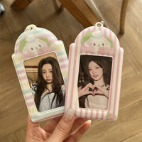 Thumbnail for Sweet Sugarbunnies Strawberry Kpop Keychain Photocard Holder - ArtGalleryZen