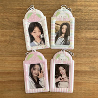 Thumbnail for Sweet Sugarbunnies Strawberry Kpop Keychain Photocard Holder - ArtGalleryZen