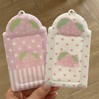 Thumbnail for Sweet Sugarbunnies Strawberry Kpop Keychain Photocard Holder - ArtGalleryZen