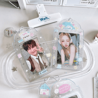 Thumbnail for Sweet Transparent Glitter Kpop Keychain Photocard Holder - ArtGalleryZen