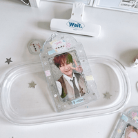 Thumbnail for Sweet Transparent Glitter Kpop Keychain Photocard Holder - ArtGalleryZen