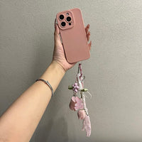 Thumbnail for Sweet Tulip Bowknot Pearl Lace Charm Heart Keychain - ArtGalleryZen