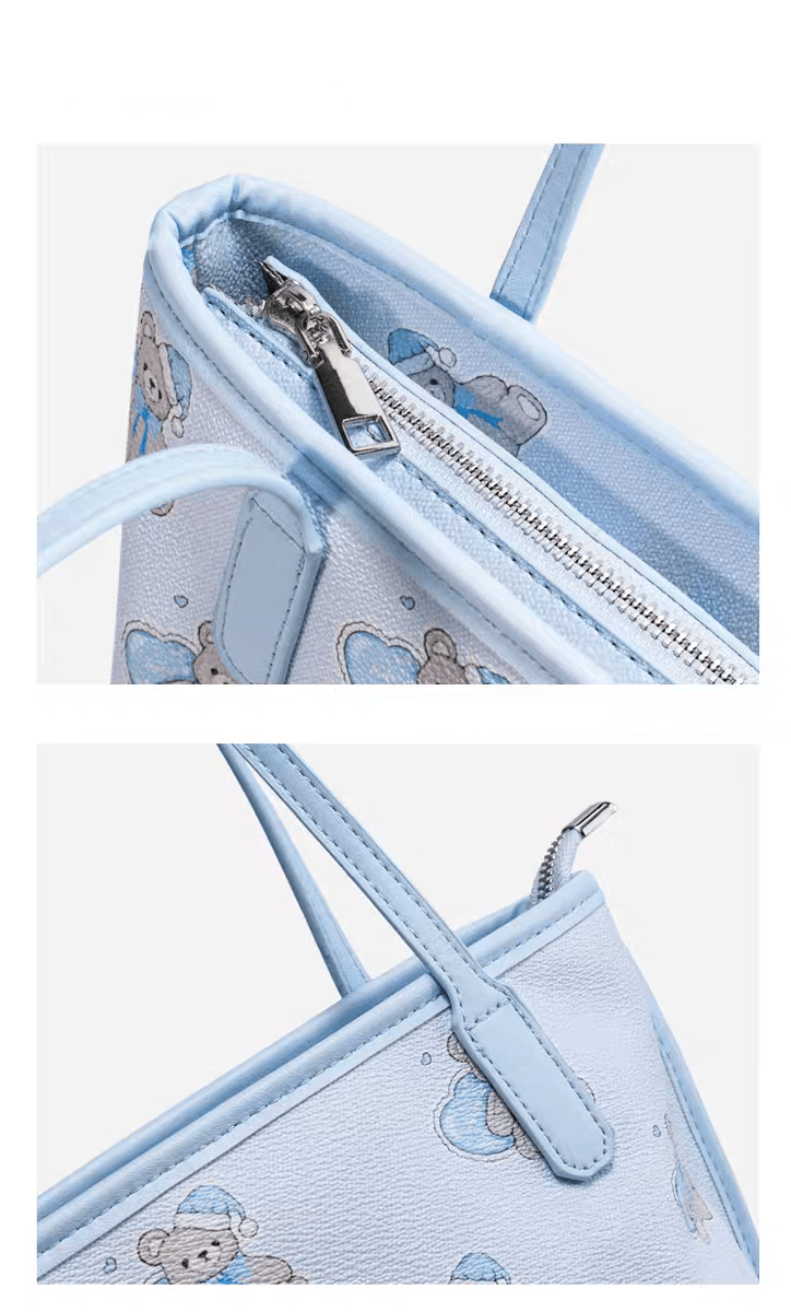 Teddy Bear PU Leather Bag - ArtGalleryZen