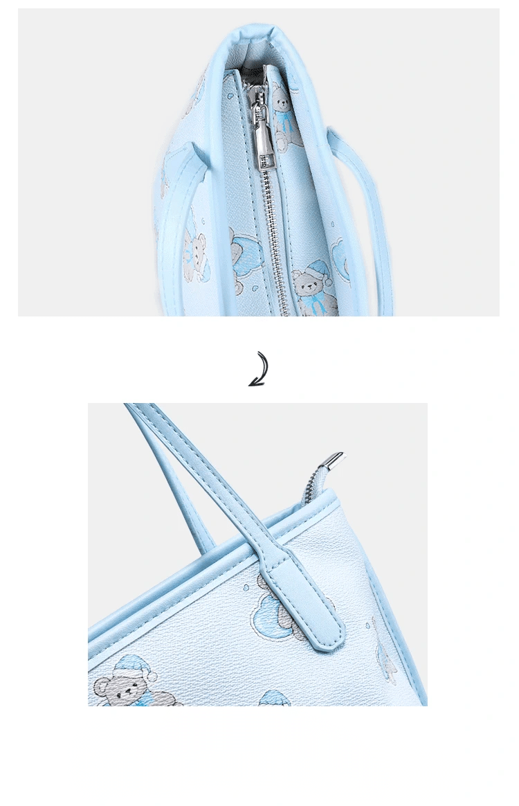 Teddy Bear PU Leather Bag - ArtGalleryZen